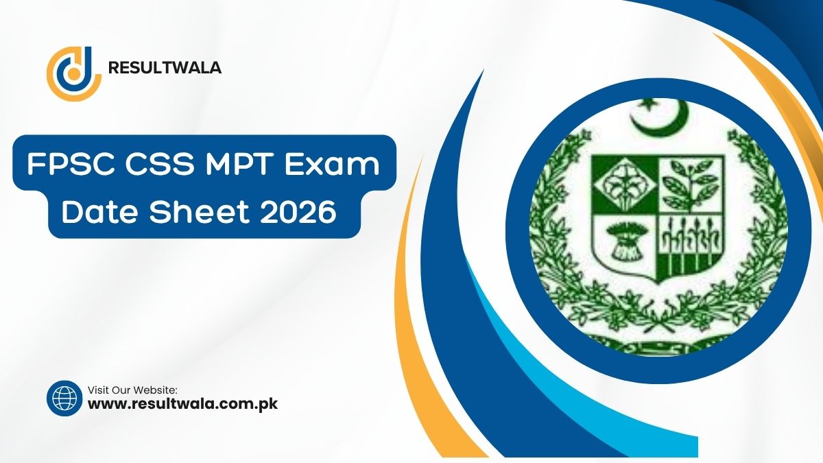 FPSC CSS MPT Exam Date Sheet 2026 @fpsc.gov.pk